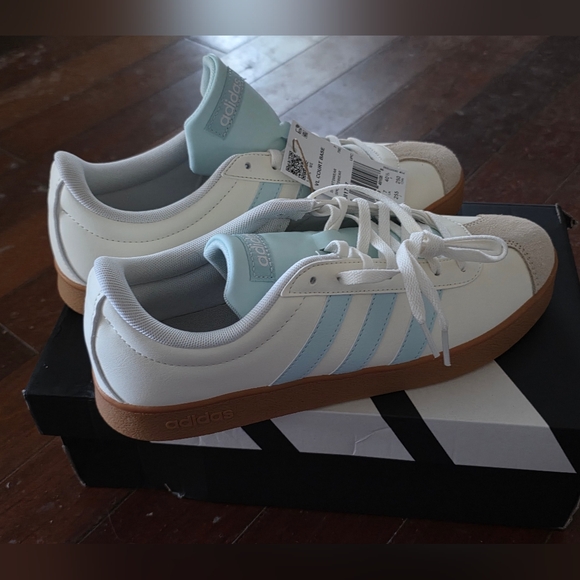 adidas Shoes - Adidas White and Blue Sneakers